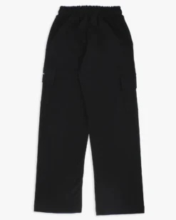 ACDC - PANTALONE  TUTA NERO CON TASCONI WIDE LEG PER RAGAZZA