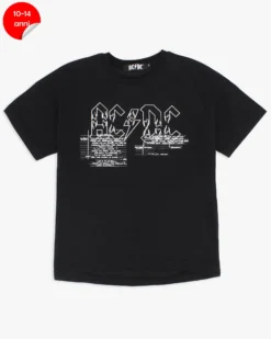 ACDC - TSHIRT MANICA CORTA NERA IN COTONE PER RAGAZZE
