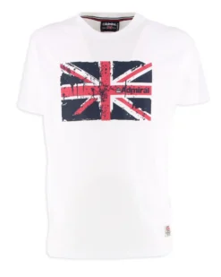 ADMIRAL - TSHIRT BIANCA CON LOGO BANDIERA DA UOMO - AD3151_004
