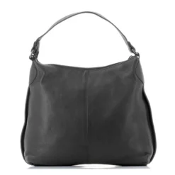 ALEX&CO - Borsa un manico in VERA PELLE con doppia tasca frontale e tracolla rimovibile