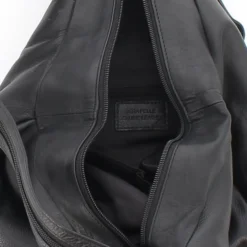 ALEX&CO - Zaino due manici in VERA PELLE con zip diagonale frontale