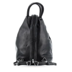 ALEX&CO - Zaino due manici in VERA PELLE con zip diagonale frontale