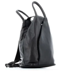 ALEX&CO - Zaino due manici in VERA PELLE con zip diagonale frontale