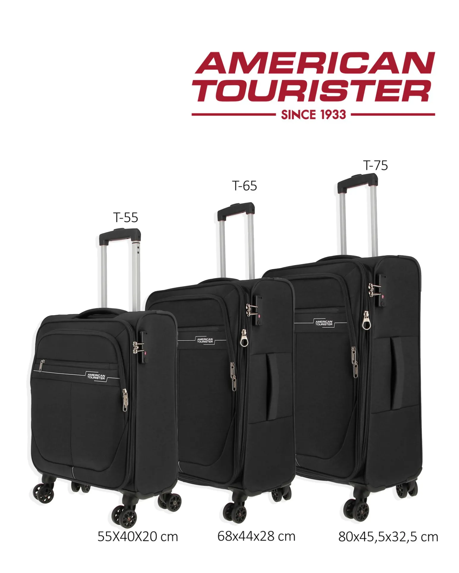 AMERICAN TOURISTER- DEEP DIVE TROLLEY TESSUTO 4 RUOTE CON COMBINAZIONE TSA