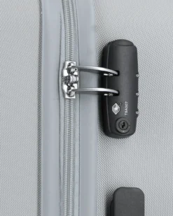 AMERICAN TOURISTER - TROLLEY ARGENTO IN ABS 4 RUOTE CON COMBINAZIONE TSA