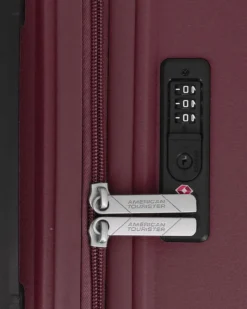 AMERICAN TOURISTER - TROLLEY BORDEAUX 4 RUOTE IN ABS CON COMBINAZIONE TSA