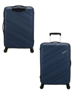AMERICAN TOURISTER - TROLLEY BLU IN ABS 4 RUOTE CON COMBINAZIONE TSA