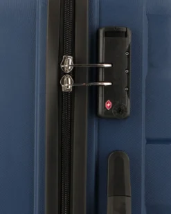 AMERICAN TOURISTER - TROLLEY BLU IN ABS 4 RUOTE CON COMBINAZIONE TSA