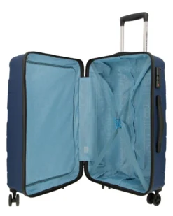 AMERICAN TOURISTER - TROLLEY BLU IN ABS 4 RUOTE CON COMBINAZIONE TSA
