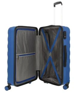 AMERICAN TOURISTER - TROLLEY BLU 4 RUOTE IN ABS CON COMBINAZIONE TSA