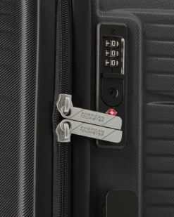 AMERICAN TOURISTER - TROLLEY NERO IN ABS 4 RUOTE CON COMBINAZIONE TSA