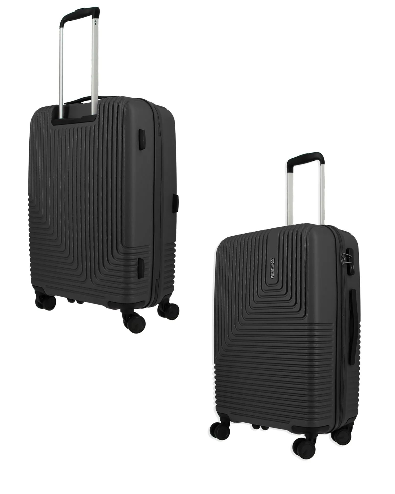 AMERICAN TOURISTER - TROLLEY NERO IN ABS 4 RUOTE CON COMBINAZIONE TSA