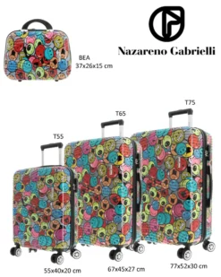 AMERICAN TOURISTER - TROLLEY PETROLIO IN ABS 4 RUOTE CON COMBINAZIONE TSA
