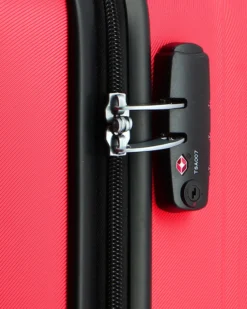 AMERICAN TOURISTER - TROLLEY ROSSO 4 RUOTE IN ABS CON COMBINAZIONE TSA