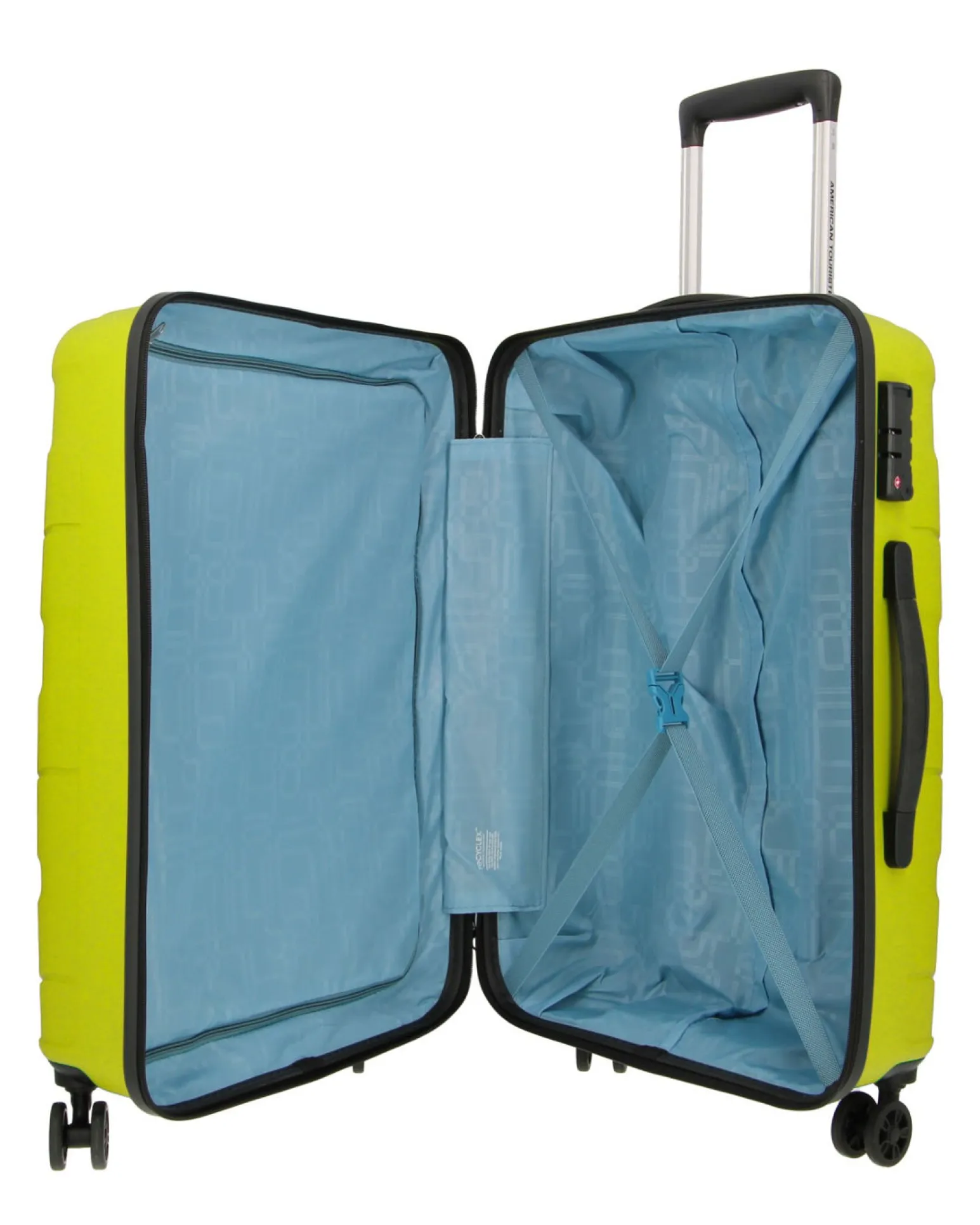 AMERICAN TOURISTER - TROLLEY VERDE IN ABS 4 RUOTE CON COMBINAZIONE TSA