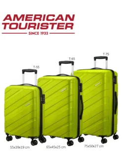 AMERICAN TOURISTER - TROLLEY VERDE IN ABS 4 RUOTE CON COMBINAZIONE TSA