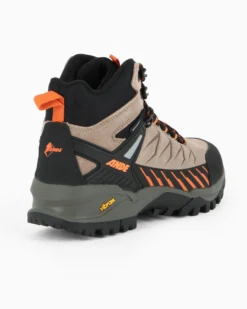 ANDE - SCARPONCINO DA TREKKING SNIPER HIGH WP MARRONE CON DETTAGLI ARANCIONI E NERI, S53027W_6180