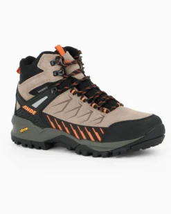 ANDE - SCARPONCINO DA TREKKING SNIPER HIGH WP MARRONE CON DETTAGLI ARANCIONI E NERI, S53027W_6180