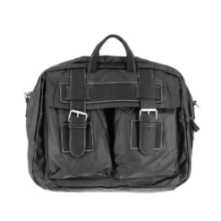 AVIREX- Cartella con patta doppio scomparto e tasca porta computer, tracolla rimovibile