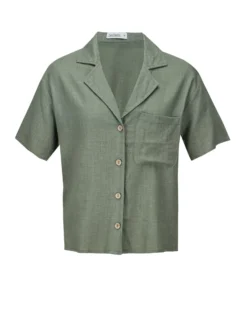 BACHATA - Camicia mezza manica con taschino nera