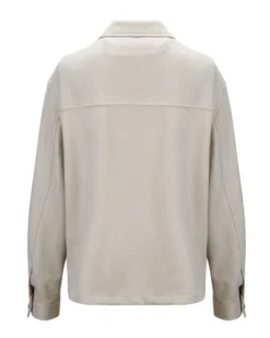 BACHATA - Giacca scamosciata beige da donna con tasche
