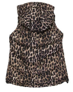 BACHATA - Gilet maculato imbottito con cappuccio