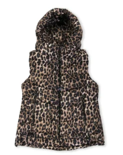 BACHATA - Gilet maculato imbottito con cappuccio