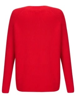BACHATA - Maglia manica lunga rosso con finti bottoni