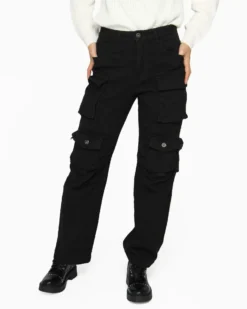 BACHATA - Pantalone cargo da donna nero