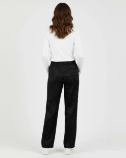 BACHATA - Pantalone nero con strass da donna
