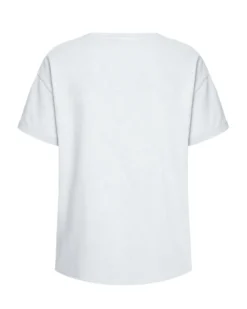 BACHATA - Tshirt manica corta bianca con strass