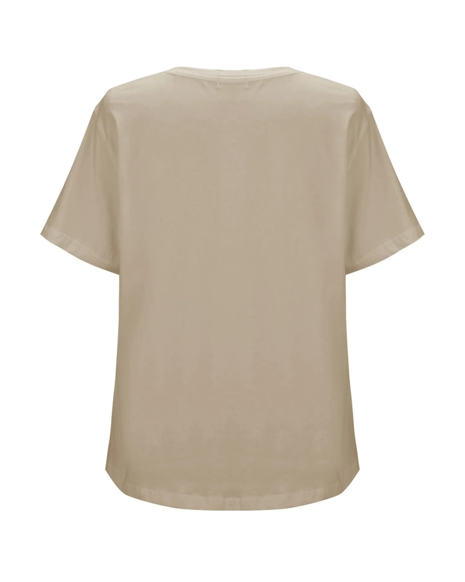 BACHATA - Tshirt manica corta beige con stampa