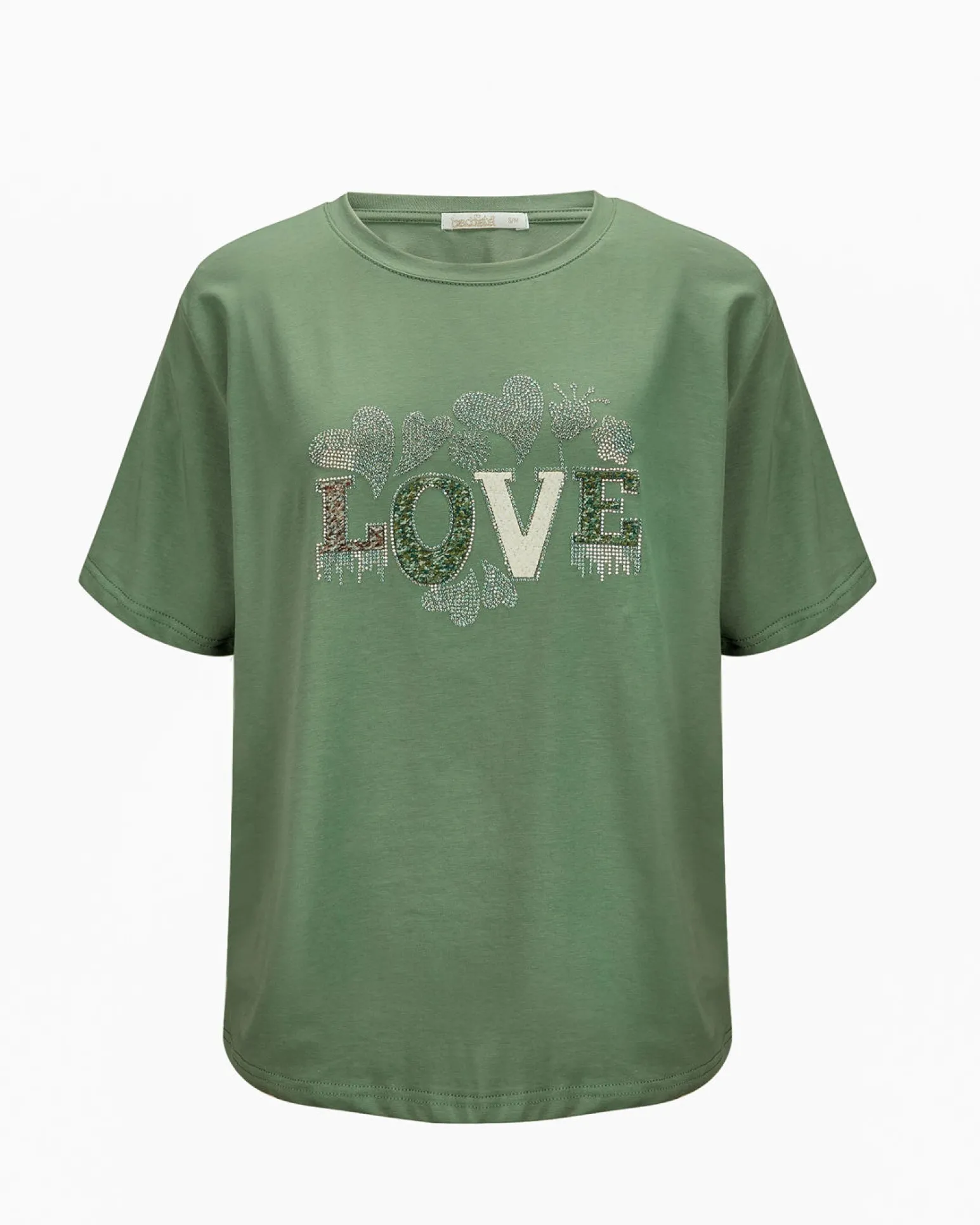 BACHATA - Tshirt manica corta con scritta "LOVE"