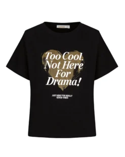 BACHATA - Tshirt manica corta con stampa nera