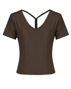BACHATA -Tshirt manica corta marrone