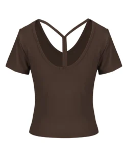 BACHATA -Tshirt manica corta marrone
