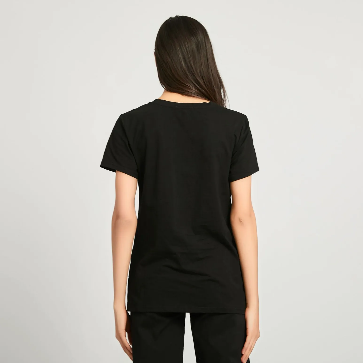 BACHATA - TSHIRT MANICA CORTA NERA CON STAMPA FARFALLA