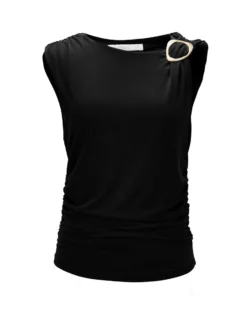 BACHATA - Tshirt smanicata con dettaglio ad anello