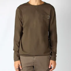 B&A - T-SHIRT MANICA MILITARE LUNGA CON APPLICAZIONE