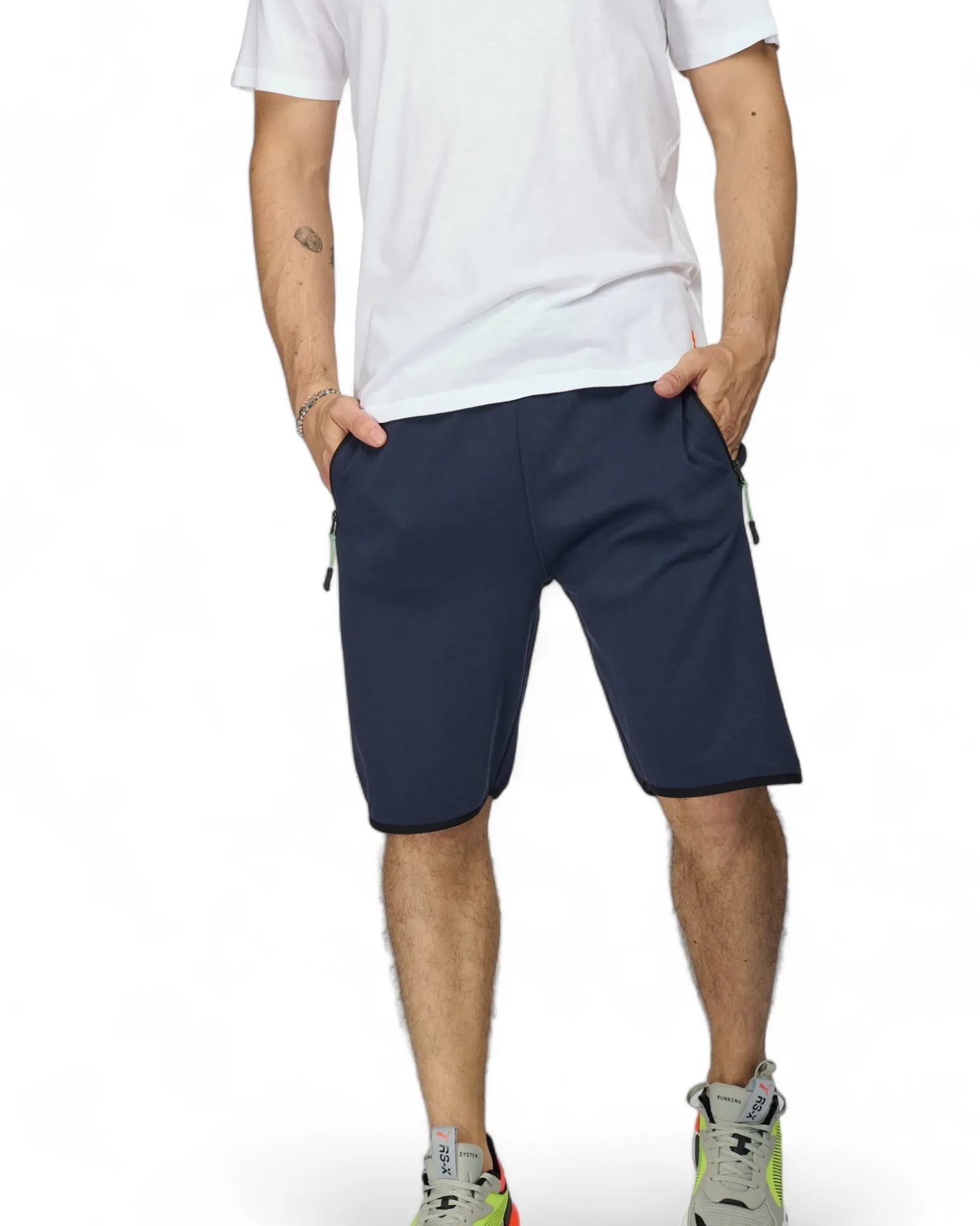 BERMUDA FELPA CON ZIP