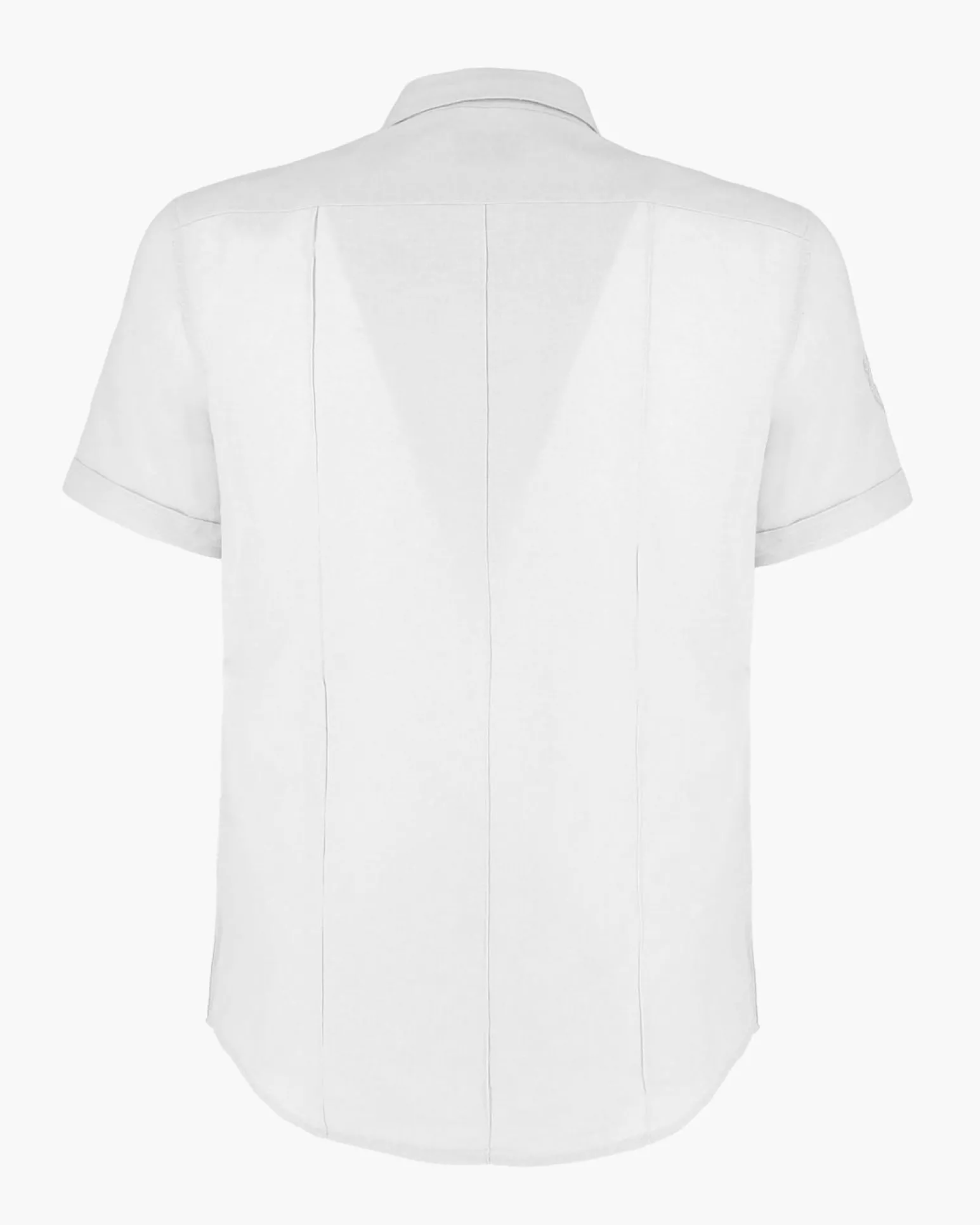 BLUE LEMON - Camicia manica corta bianca in lino