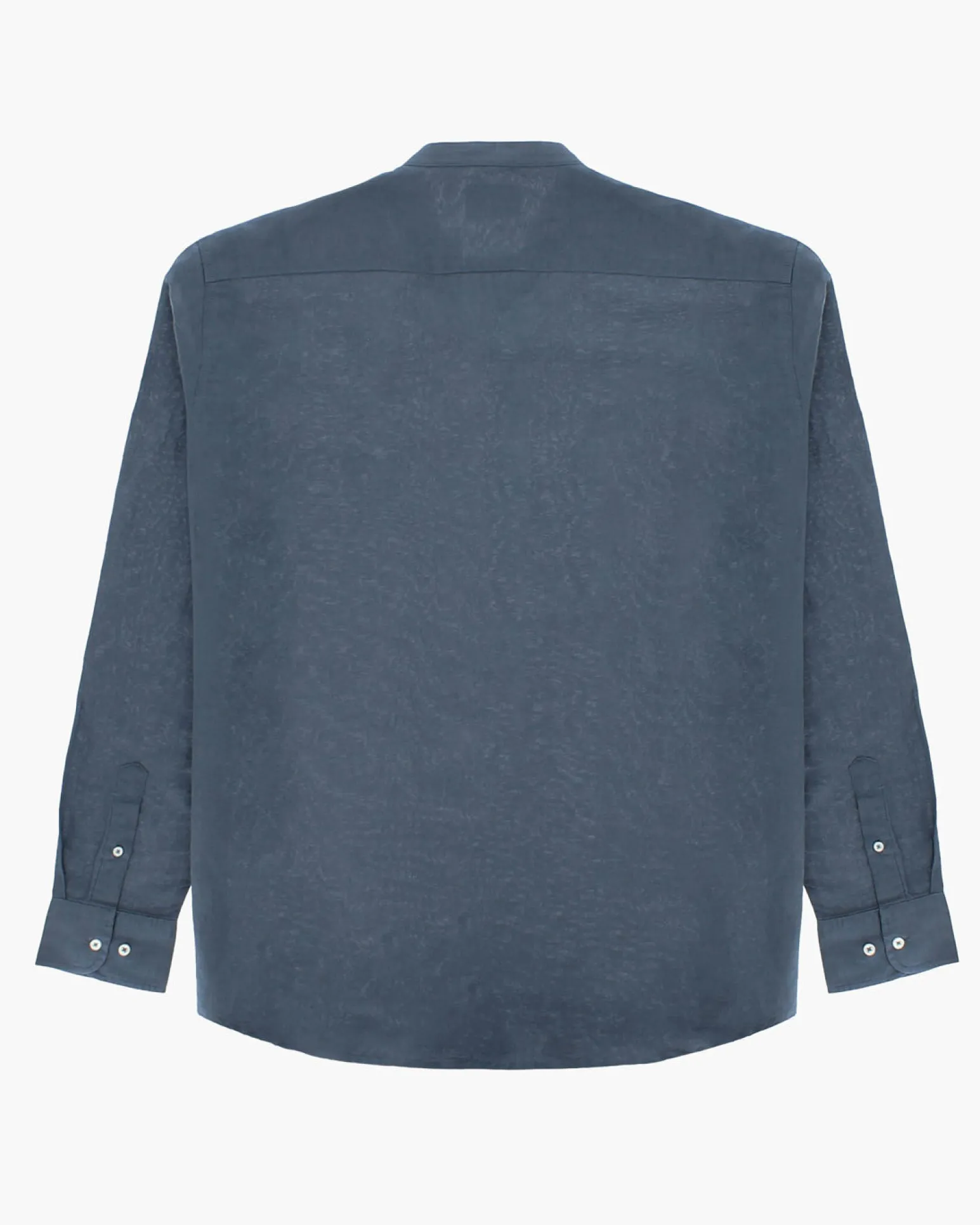 BLUE LEMON - OVER CAMICIA MANICA LUNGA LINO COLLO COREANO