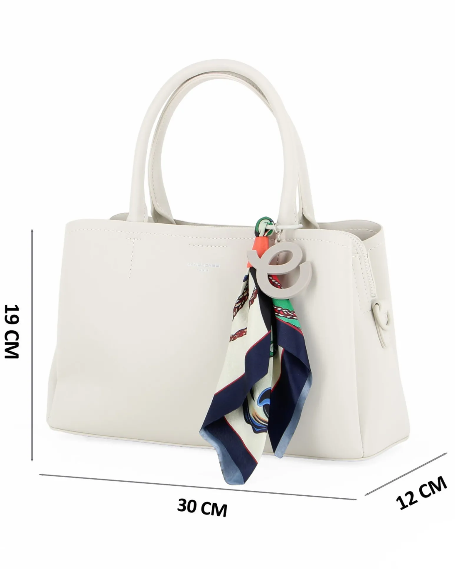 BORSA A MANO 2MANICI C/CHARM+FOULARD
