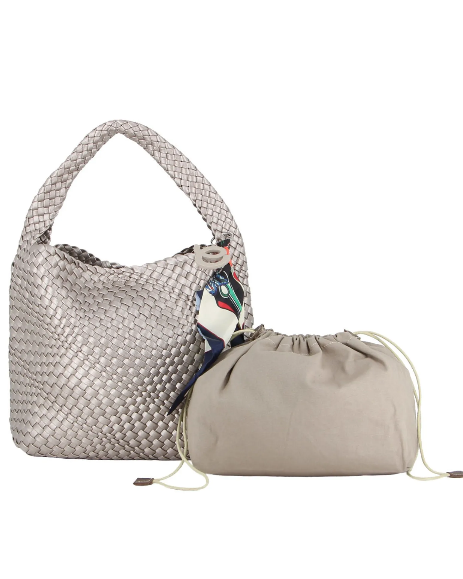BORSA A SPALLA 1MAN.INTRECC. C/FOULARD