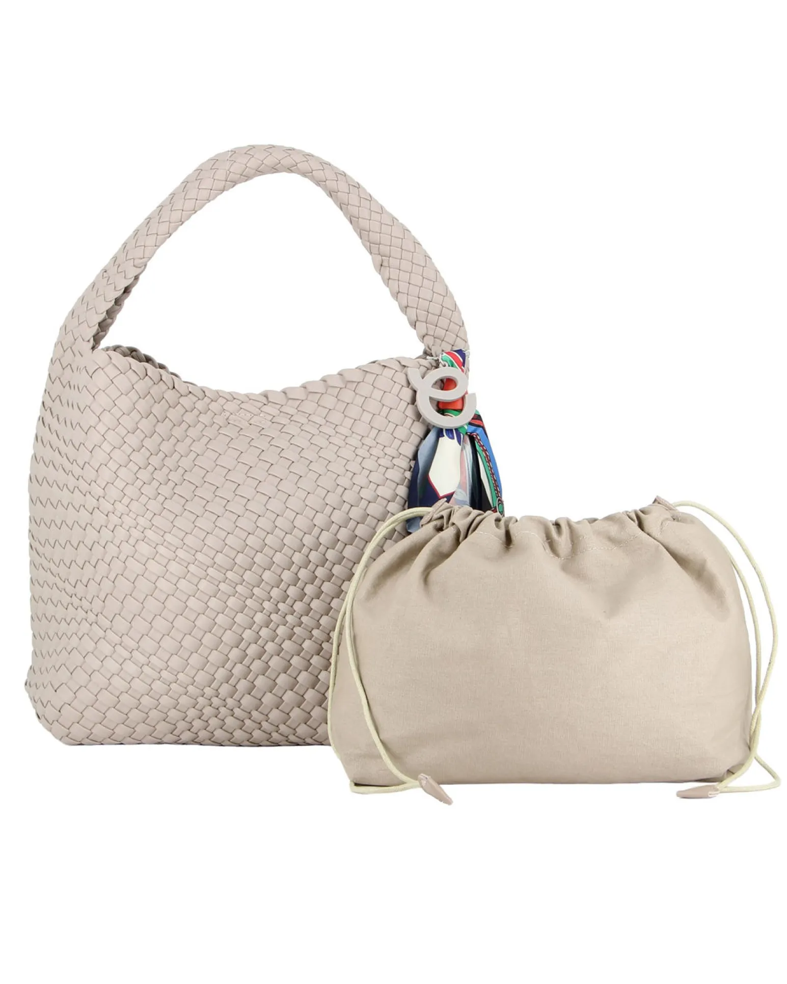 BORSA A SPALLA 1MAN.INTRECC. C/FOULARD