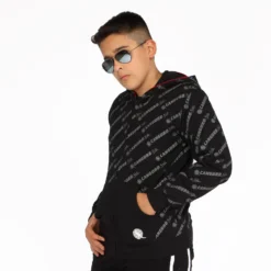 BOY FELPA FULL ZIP CON CAPPUCCIO