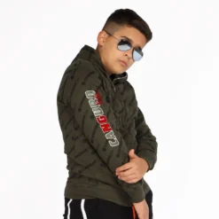 BOY FELPA FULL ZIP CON CAPPUCCIO