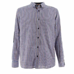 BREZZA DI MARE - CAMICIA MANICA LUNGA QUADRO CON TOPPA