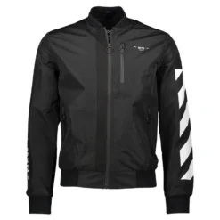 BROKER'S - GIUBBINO ZIP STAMPE MANICHE
