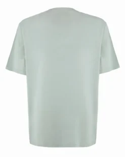 BROKER'S - Tshirt manica corta verde salvia con stampa in cotone